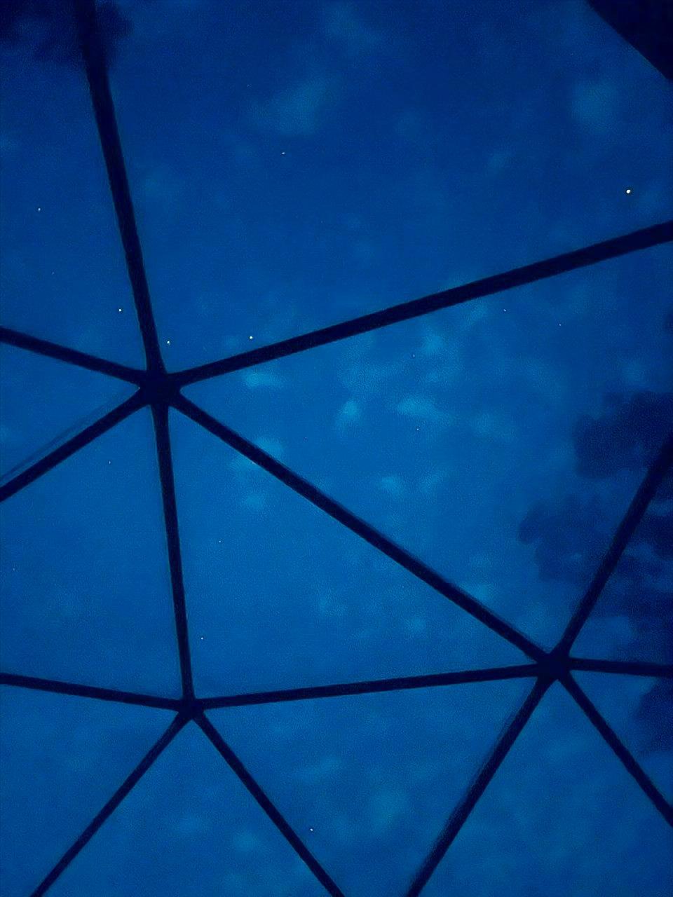 Skylight for stargazing from inside Nestled Inn