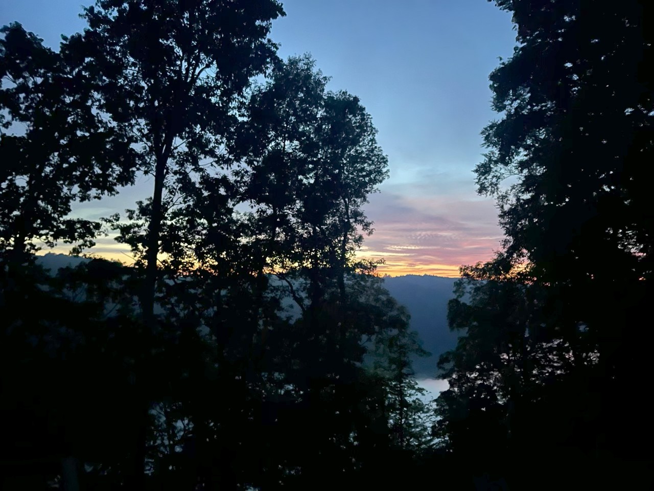 Sunrise view near Nestled Inn